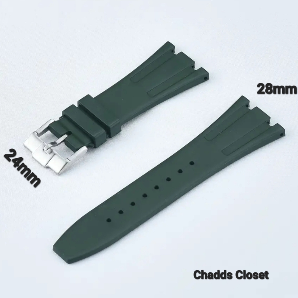 28mm X 24mm Luxury Style Rubber Watch Band Compatible With AP Style Cases